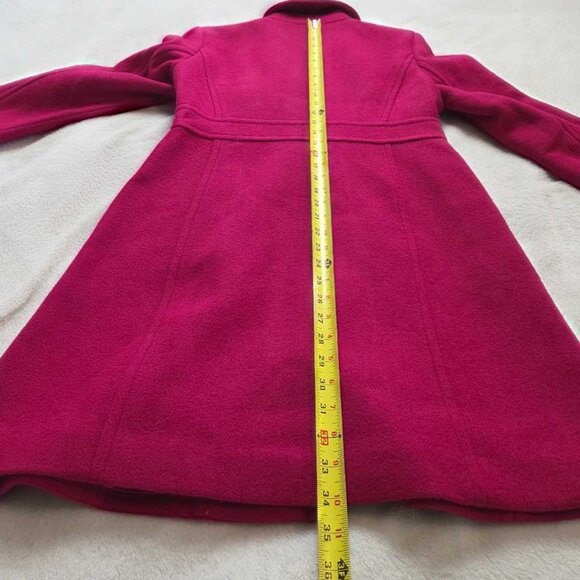 New 6P J Crew Factory wool-blend lady day coat in Brilliant Berry 6 Petite - Picture 12 of 12